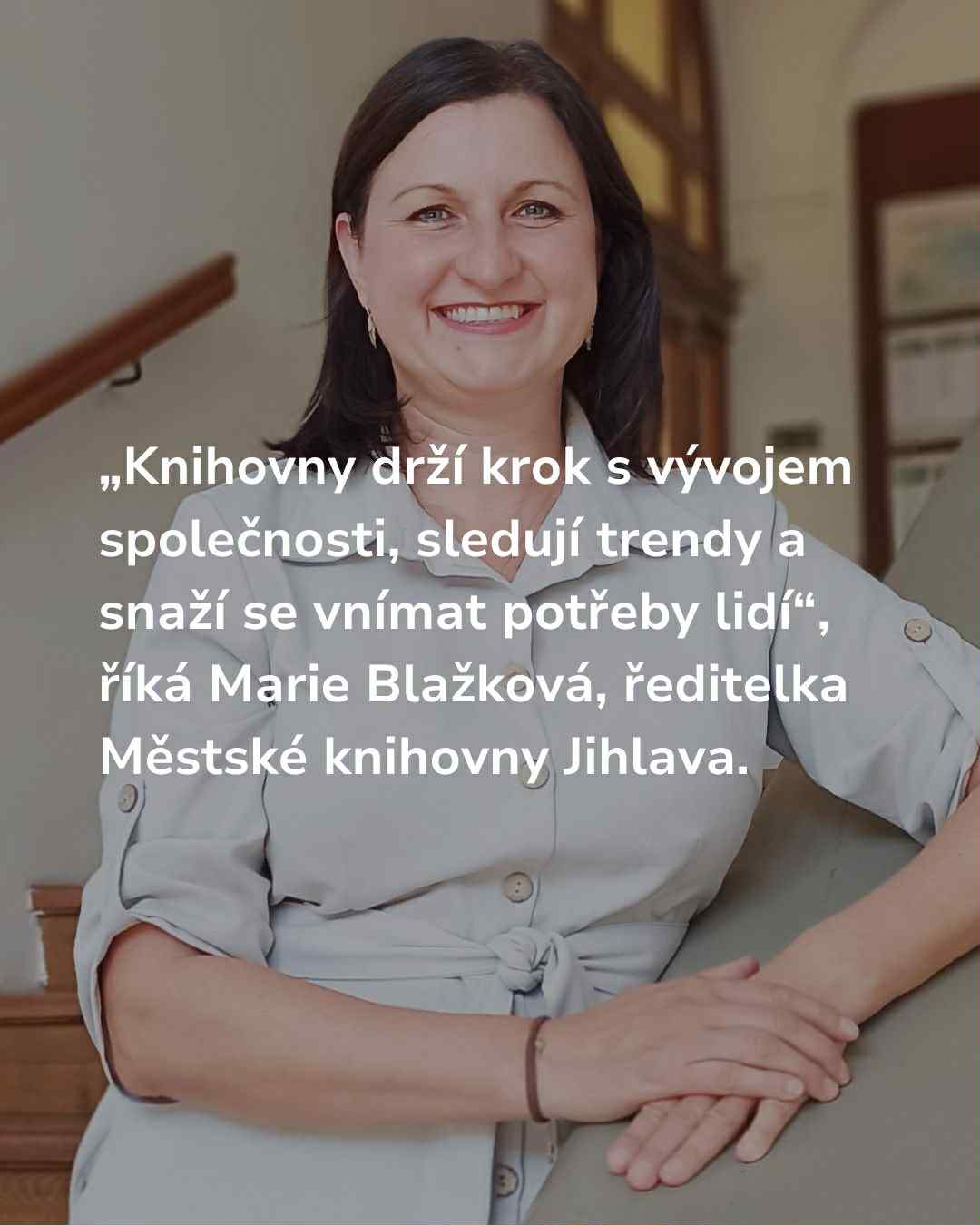 Marie Blažková, ředitelka jihlavské knihovny